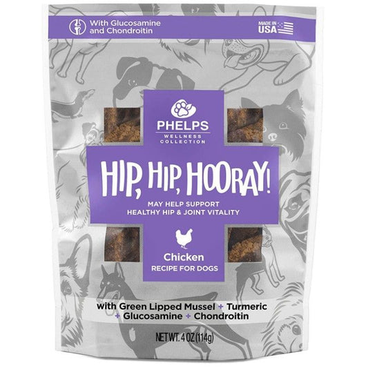Phelps Pet Products Hip, Hip, Hooray! Chicken Dog Treats-Dog-Phelps Pet Products-4.5 oz-
