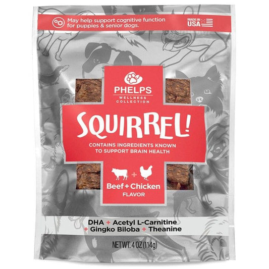 Phelps Pet Products Squirrel! Brain Health Beef and Chicken Dog Treats-Animals & Pet Supplies-BimBimPet-