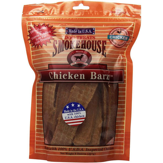 Smokehouse Chicken Barz Dog Treats-Dog-Smokehouse-8 oz-