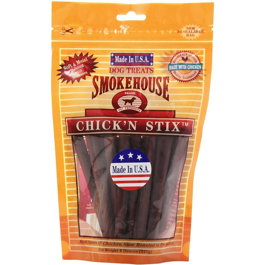 Smokehouse Chick'n Stix Dog Treats-Dog-Smokehouse-8 oz-