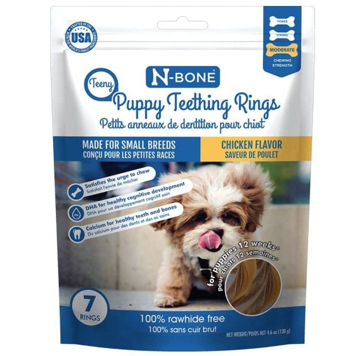 N-Bone Teeny Puppy Teething Rings Chicken Flavor-Dog-N-Bone-7 count-