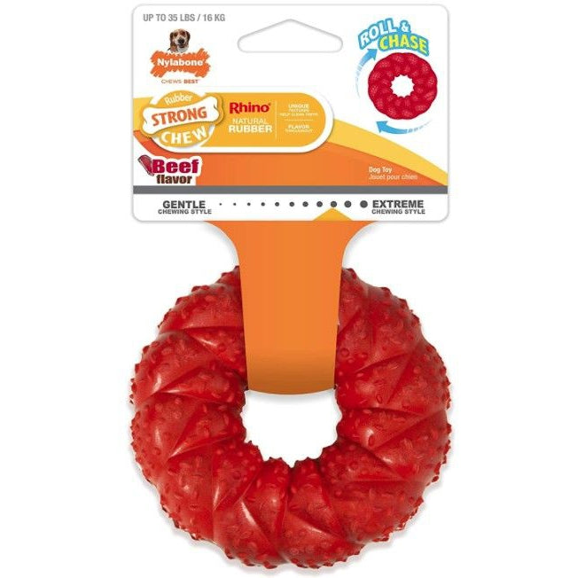 Nylabone Strong Chew Braided Ring Dog Toy Beef Flavor Wolf-Dog-Nylabone-1 count-