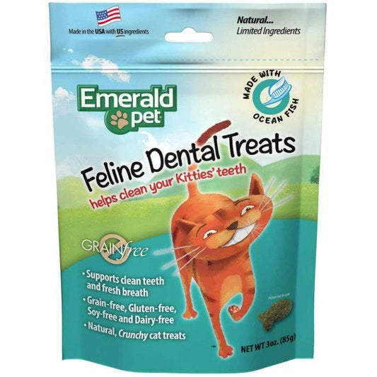 Emerald Pet Feline Dental Treats Ocean Fish Flavor-Cat-Emerald Pet-3 oz-