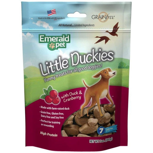 Emerald Pet Little Duckies Dog Treats with Duck and Cranberry-Dog-Emerald Pet-5 oz-