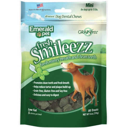 Emerald Pet Fresh Smileezz Dental Dog Treats Mini-Dog-Emerald Pet-6 oz-
