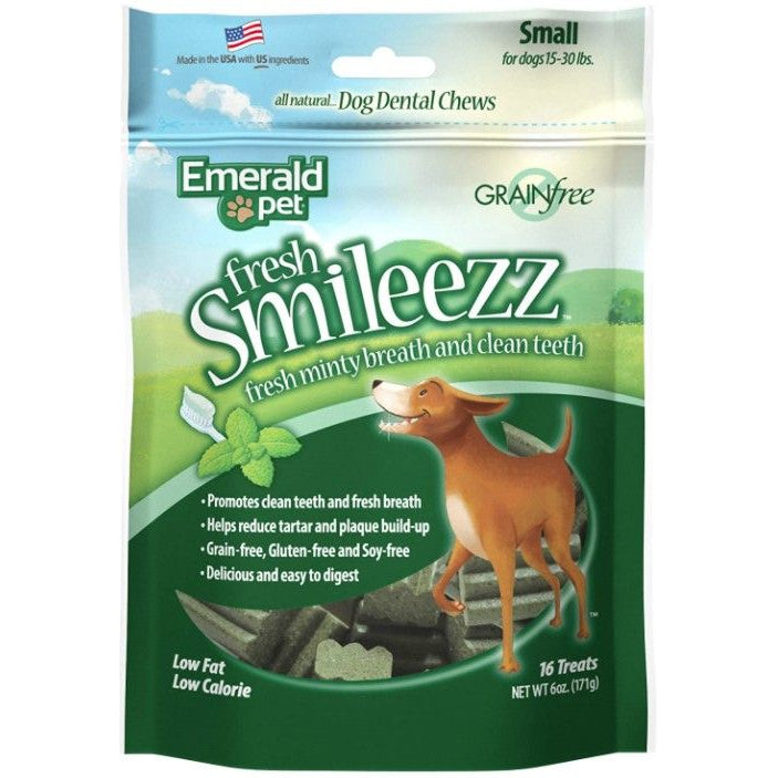 Emerald Pet Fresh Smileezz Dental Dog Treats Small-Dog-Emerald Pet-6 oz-
