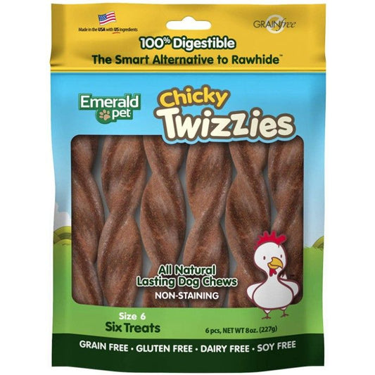 Emerald Pet Chicky Twizzies Natural Dog Chews-Dog-Emerald Pet-6 count-