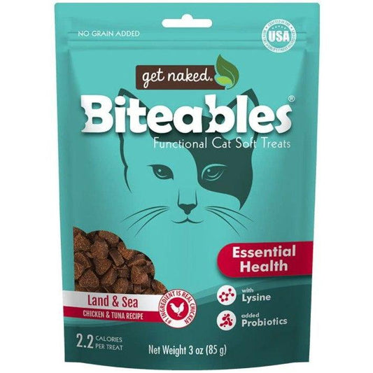 Get Naked Essential Health Biteables Soft Cat Treats Land and Sea Flavor-Cat-Get Naked-3 oz-