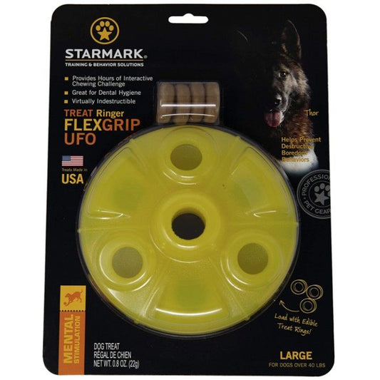 Starmark Flexgrip Ringer UFO Treat Toy Large-Dog-Starmark-1 count-