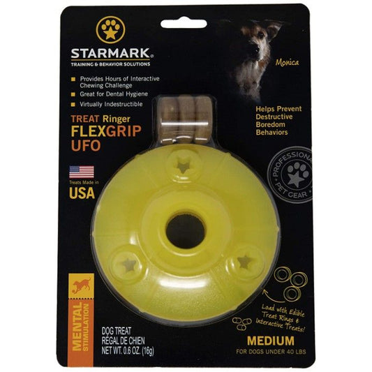 Starmark Flexgrip Ringer UFO Treat Toy Medium-Dog-Starmark-1 count-