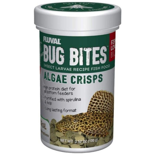 Fluval Bug Bites Algae Crisps-Fish-Fluval-3.53 oz-