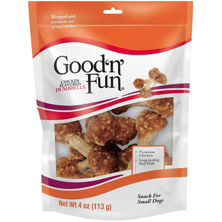 Healthy Hide Good N Fun Chicken Flavored Dumbbells-Dog-Healthy Hide-4 oz-