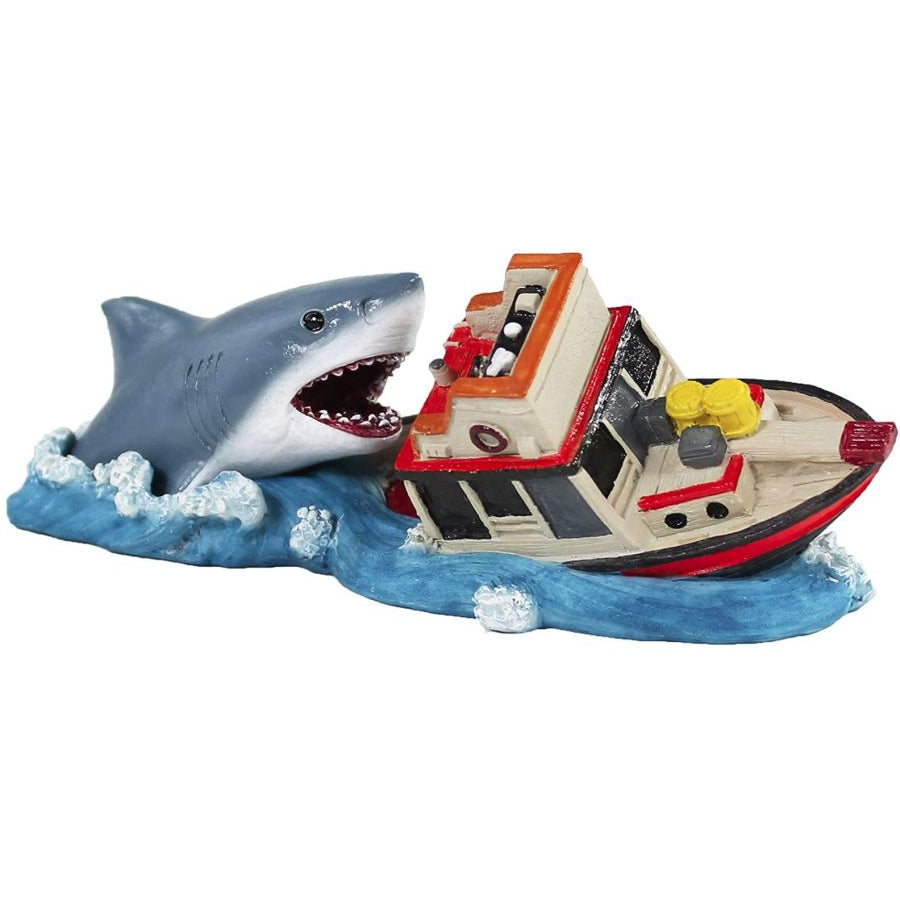 Penn Plax Jaws Boat Attack Aquarium Ornament-Fish-Penn Plax-1 count-