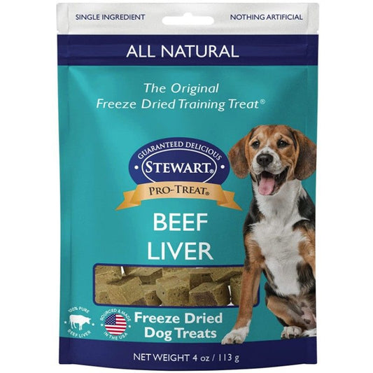 Stewart Freeze Dried Beef Liver Treats Resealable Pouch-Dog-Stewart-4 oz-