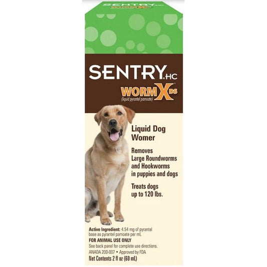 Sentry Worm X DS Double Strength De Wormer for Dogs and Puppies-Dog-Sentry-2 oz-