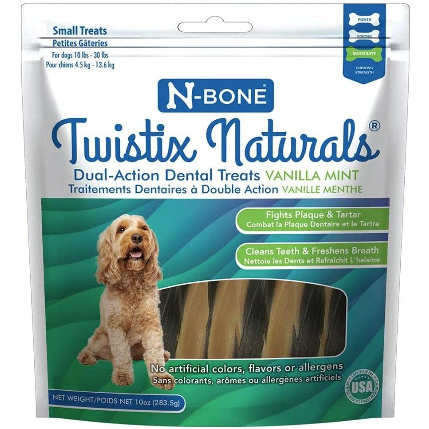 N-Bone Twistix Naturals Vanilla Mint Dental Treats Small-Cat-N-Bone-10 oz-