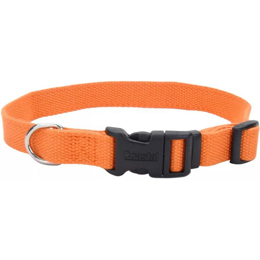Coastal Pet New Earth Soy Adjustable Dog Collar Pumpkin Orange-Dog-Coastal Pet-8-12"L x 5/8"W-