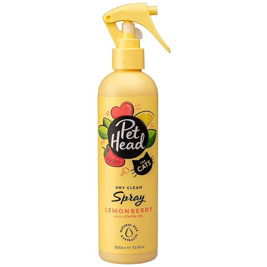 Pet Head Dry Clean Spray for Cats Lemonberry with Lemon Oil-Cat-Pet Head-10.1 oz-