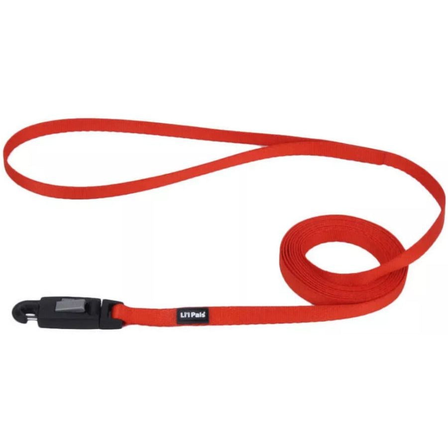 Li'l Pals Nylon Lead - Red-Dog-Li'l Pals-6' Long x 5/16" Wide-