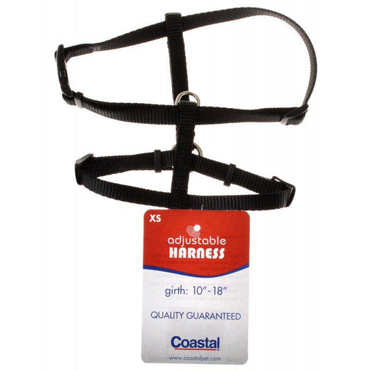 Tuff Collar Nylon Adjustable Dog Harness - Black-Animals & Pet Supplies-BimBimPet-