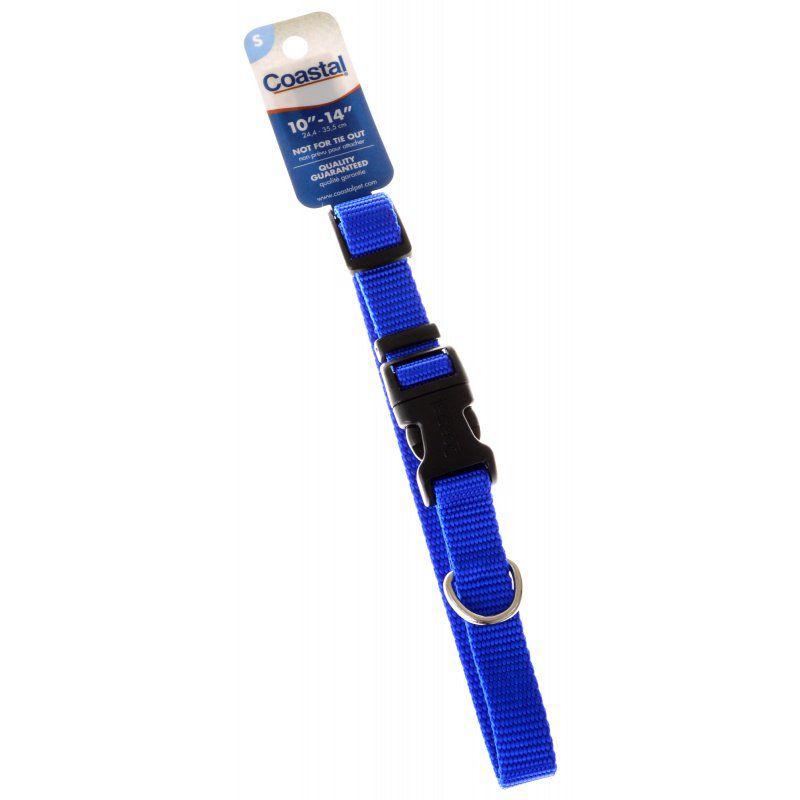 Tuff Collar Nylon Adjustable Collar - Blue-Dog-Tuff Collar-10"-14" Long x 5/8" Wide-