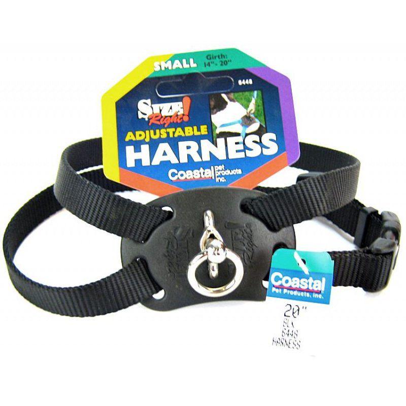 Coastal Pet Size Right Nylon Adjustable Harness - Black-Dog-Coastal Pet-Small (Girth Size 18"-24")-