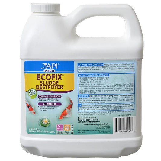 API Pond Ecofix Sludge Destroyer-Fish-API-64 oz (Treats 16,000 Gallons)-