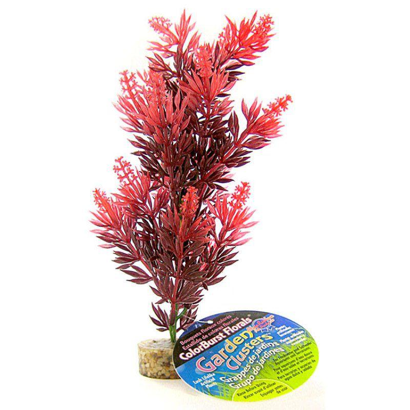 Blue Ribbon Bush Plant with Gravel Base - Red-Fish-Blue Ribbon Pet Products-8" Tall-