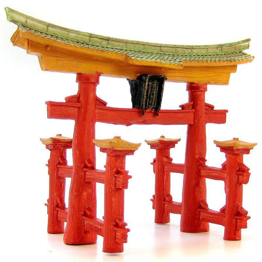 Blue Ribbon Japanese Torii Gate Ornament-Fish-Blue Ribbon Pet Products-7"L x 4.25"W x 5.5"H-
