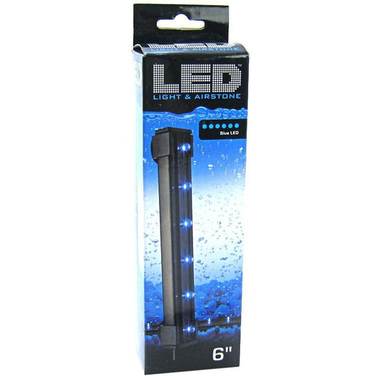 Via Aqua Blue LED Light & Airstone-Fish-Via Aqua-1.8 Watts - 6" Long-