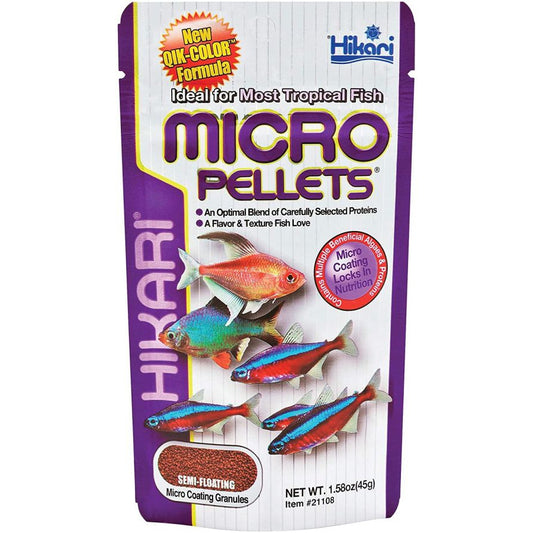 Hikari Micro Pellets for Tetras, Barbs & Small Fish-Fish-Hikari-1.58 oz-