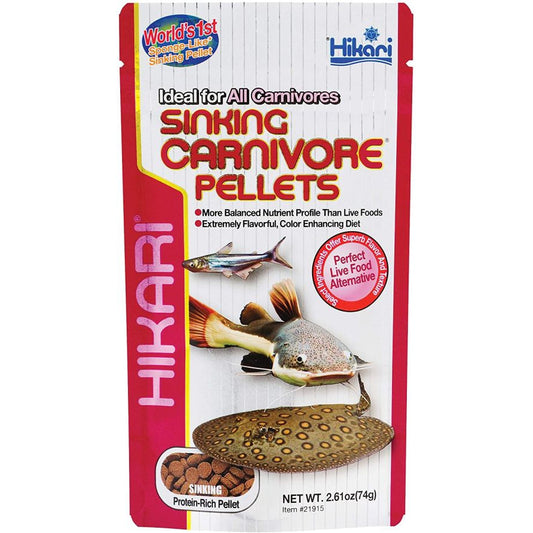 Hikari Sinking Carnivore Pellets for Bottom Feeding Fish-Fish-Hikari-2.61 oz-