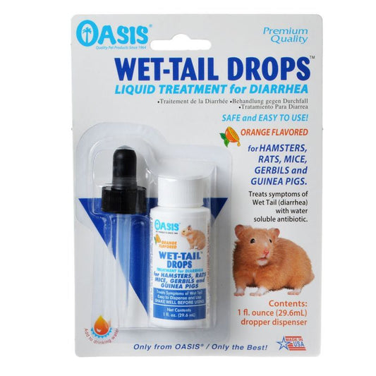 Oasis Small Animal Wet Tail Drops - Diarrhea Treatment-Small Pet-Oasis-1 oz-