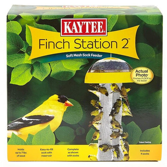 Kaytee Finch Station 2 Sock Feeder-Bird-Kaytee-9-1/8" Diameter x 21" Tall-