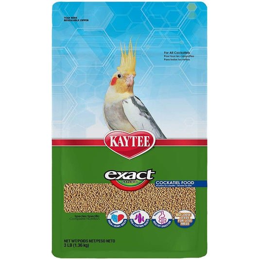 Kaytee Exact Optimal Nutrition Diet Natural Cockatiel Diet-Bird-Kaytee-3 lbs-