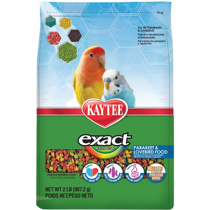 Kaytee Exact Rainbow Parakeet & Lovebird Food-Bird-Kaytee-2 lbs-