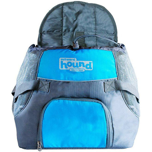 Outward Hound Pet-A-Roo Front Style Pet Carrier - Blue-Dog-Outward Hound-Medium - 9.5"W x 12.25"H x 16"D (For Pets 10-20 lbs)-