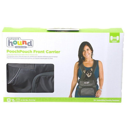 Outward Hound Pet-A-Roo Front Style Pet Carrier - Black-Animals & Pet Supplies-BimBimPet-