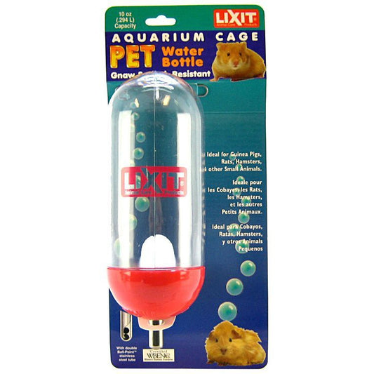 Lixit Aquarium Cage Water Bottle Clear-Small Pet-Lixit-10 oz-