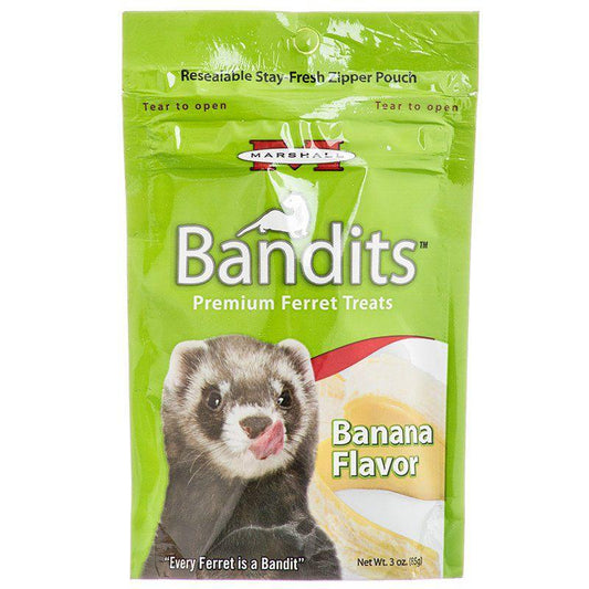 Marshall Bandits Premium Ferret Treats - Banana Flavor-Small Pet-Marshall-3 oz-