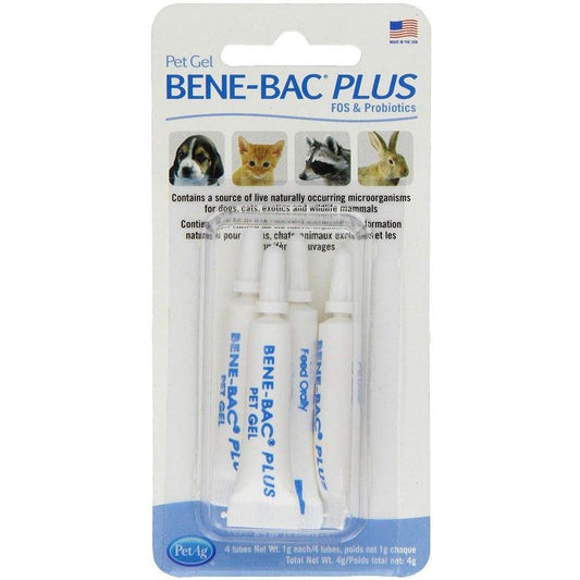 Pet Ag Bene-Bac Plus FOS & Probiotics Pet Gel-Dog-Pet Ag-4 Grams (4 x 1 Gram Tubes)-