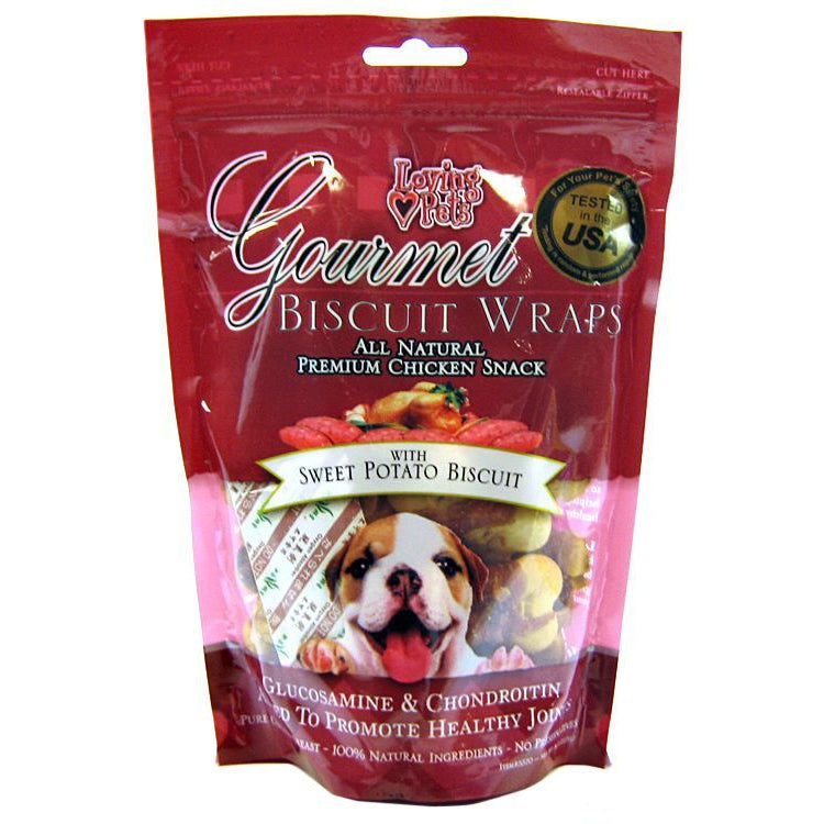 Loving Pets Gourmet Sweet Potato Biscuit & Chicken Wraps-Dog-Loving Pets-8 oz-