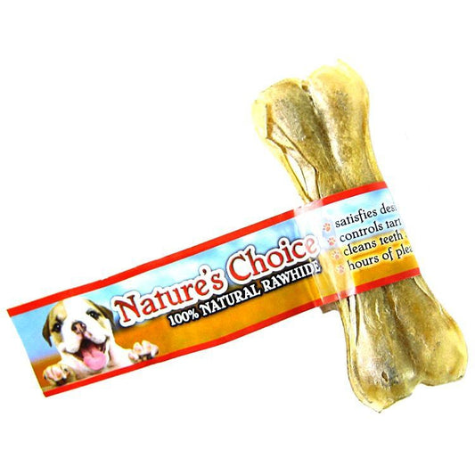 Loving Pets Nature's Choice 100% Natural Rawhide Pressed Bones-Dog-Loving Pets-4" Long (1 Bone)-