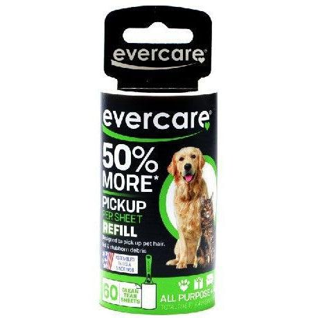 Evercare Pet Hair Adhesive Roller Refill Roll-Dog-Evercare-60 Sheets - (29.8' Long x 4" Wide)-