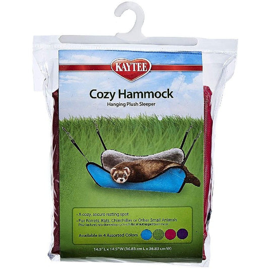 Kaytee Plush Hammock Hanging Sleeper - Assorted-Small Pet-Kaytee-14.5" Long x 14.5" Wide-