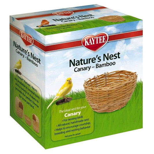 Kaytee Nature's Nest Bamboo Nest - Canary-Bird-Kaytee-1 Pack - (4"W x 2"H)-