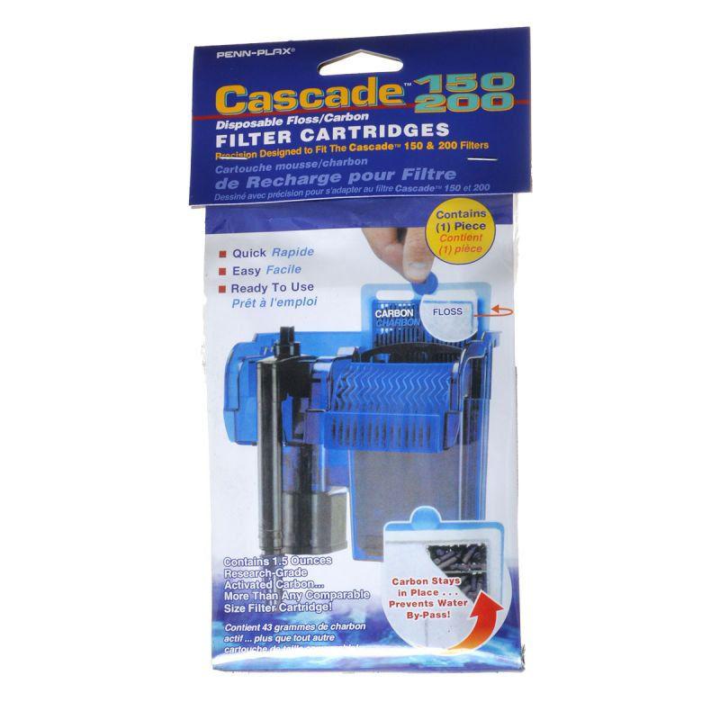 Cascade 150/200 Disposable Floss & Carbon Power Filter Cartridges-Fish-Cascade-1 Pack-