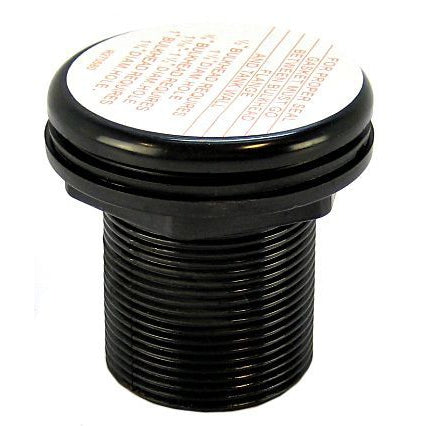 Lifegard Aquatics Double Threaded Bulkhead - Black-Fish-Lifegard Aquatics-1" (1.75" Hole Size)-