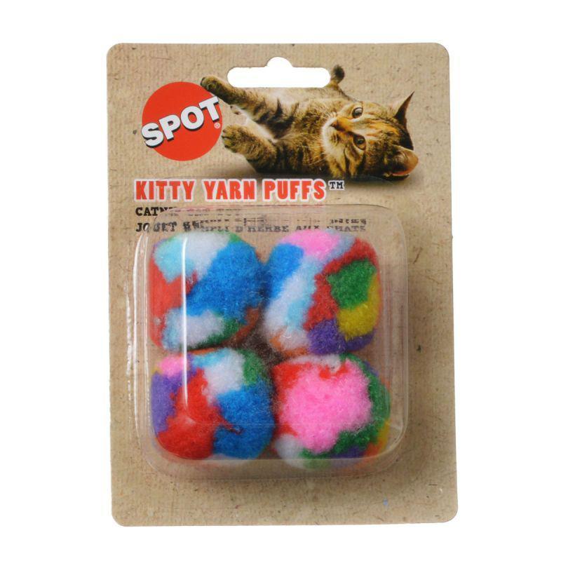 Spot Spotnips Yarn Puffballs Cat Toys-Cat-Spot-4 Pack-