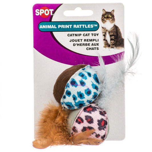 Spot Spotnips Rattle with Catnip - Animal Print-Cat-Spot-2 Pack-
